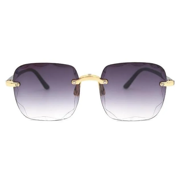 Women Square Frameless Sunglasses