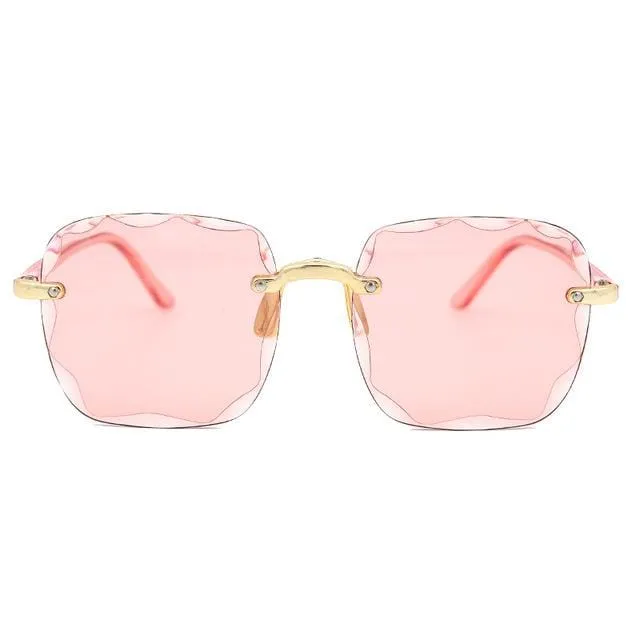 Women Square Frameless Sunglasses