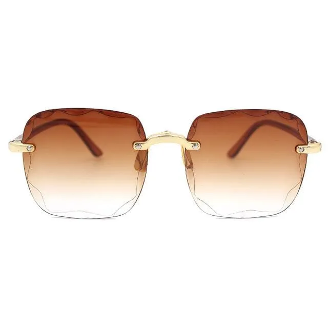 Women Square Frameless Sunglasses